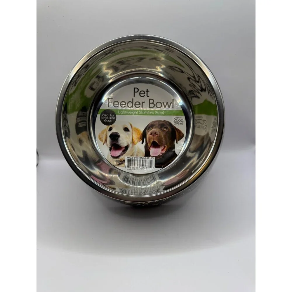 Pet feeder with removeable steel bowl 8.5”